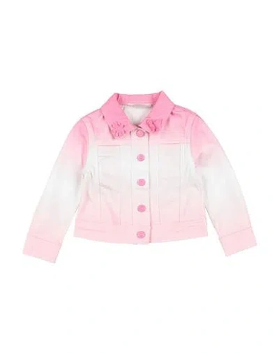 Monnalisa Babies'  Toddler Girl Denim Outerwear Pink Size 4 Cotton, Elastane