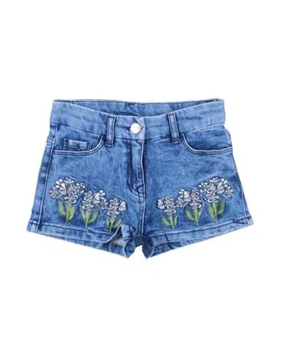 Monnalisa Babies'  Toddler Girl Denim Shorts Blue Size 6 Cotton, Elastane