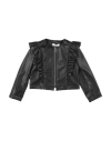 Monnalisa Toddler Girl Jacket Black Size 5 Polyester In Black