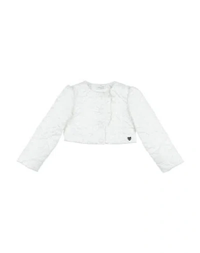 Monnalisa Babies'  Toddler Girl Jacket Off White Size 3 Polyester, Polypropylene