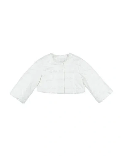 Monnalisa Babies'  Toddler Girl Jacket Off White Size 7 Polyester, Polypropylene