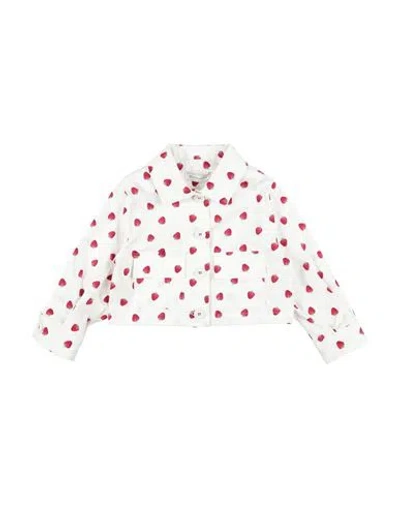 Monnalisa Babies'  Toddler Girl Jacket White Size 6 Cotton, Elastane