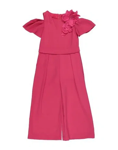 Monnalisa Kids'  Toddler Girl Jumpsuit Fuchsia Size 6 Polyester, Elastane In Pink