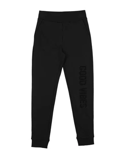 Monnalisa Babies'  Toddler Girl Pants Black Size 4 Cotton, Elastane