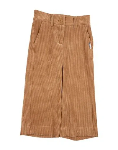 Monnalisa Babies'  Toddler Girl Pants Camel Size 7 Polyacrylic, Polyamide, Elastane In Brown