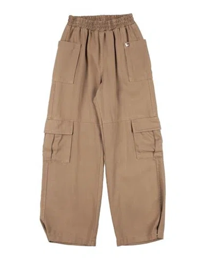 Monnalisa Babies'  Toddler Girl Pants Khaki Size 6 Lyocell In Beige