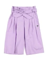 Monnalisa Babies'  Toddler Girl Pants Lilac Size 6 Cotton In Purple