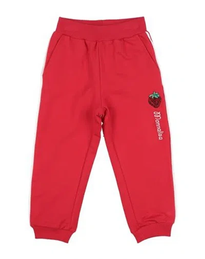 Monnalisa Babies'  Toddler Girl Pants Red Size 6 Cotton, Elastane