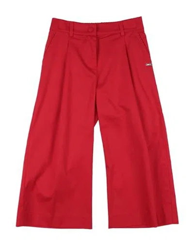 Monnalisa Babies'  Toddler Girl Pants Red Size 6 Cotton, Elastane