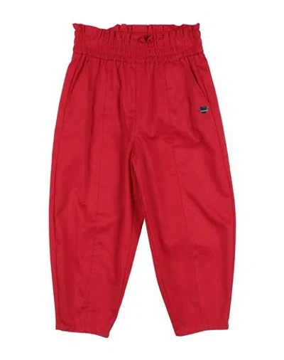 Monnalisa Babies'  Toddler Girl Pants Red Size 7 Cotton, Elastane