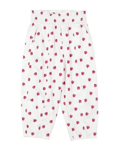 Monnalisa Babies'  Toddler Girl Pants White Size 6 Cotton, Elastane