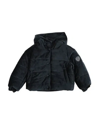 Monnalisa Babies'  Toddler Girl Puffer Navy Size 7 Polyester, Elastane