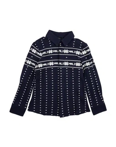 Monnalisa Babies'  Toddler Girl Shirt Navy Size 6 Cotton In Blue