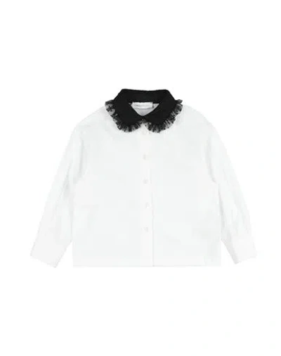Monnalisa Babies'  Toddler Girl Shirt White Size 6 Cotton, Polyester