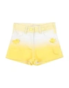 MONNALISA MONNALISA TODDLER GIRL SHORTS & BERMUDA SHORTS YELLOW SIZE 6 COTTON, ELASTANE