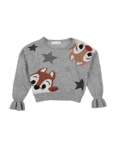 Monnalisa Babies'  Toddler Girl Sweater Grey Size 6 Wool, Virgin Wool, Polyamide