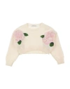 Monnalisa Babies'  Toddler Girl Sweater Off White Size 6 Wool, Virgin Wool, Polyamide