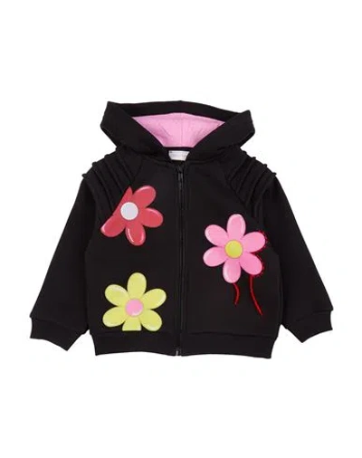 Monnalisa Babies'  Toddler Girl Sweatshirt Black Size 5 Cotton, Polyester