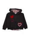 Monnalisa Toddler Girl Sweatshirt Black Size 6 Cotton, Elastane In Black