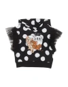 Monnalisa Babies'  Toddler Girl Sweatshirt Black Size 5 Cotton, Elastane