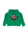 Monnalisa Babies'  Toddler Girl Sweatshirt Green Size 4 Cotton, Polyester