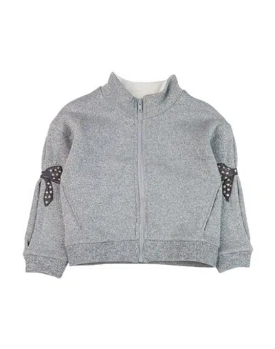 Monnalisa Babies'  Toddler Girl Sweatshirt Grey Size 6 Cotton, Polyamide In Gray