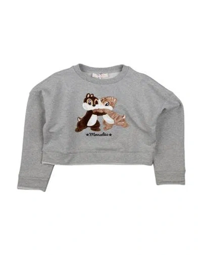 Monnalisa Babies'  Toddler Girl Sweatshirt Light Grey Size 5 Cotton, Elastane