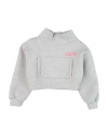 Monnalisa Toddler Girl Sweatshirt Light Grey Size 7 Viscose, Polyamide, Elastane In Gray