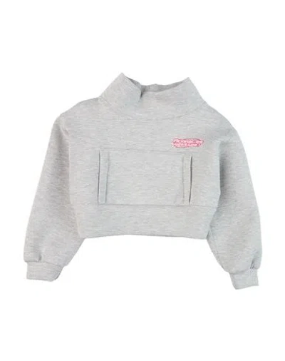 Monnalisa Babies'  Toddler Girl Sweatshirt Light Grey Size 7 Viscose, Polyamide, Elastane In Gray