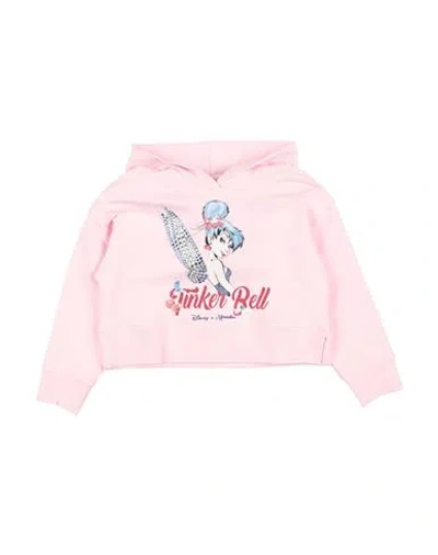 Monnalisa Babies'  Toddler Girl Sweatshirt Light Pink Size 6 Cotton, Elastane