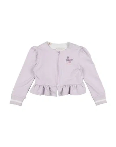 Monnalisa Babies'  Toddler Girl Sweatshirt Lilac Size 3 Cotton, Elastane In Pink