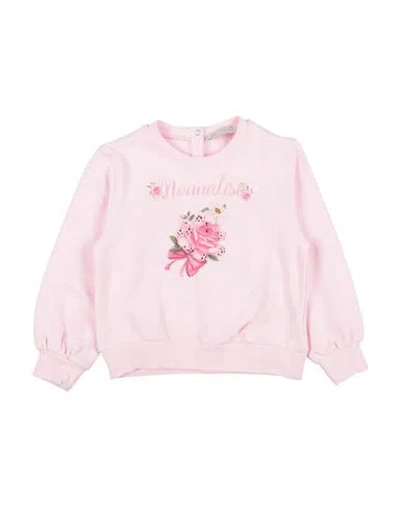 Monnalisa Babies' Girls Pink Floral Cotton Sweatshirt