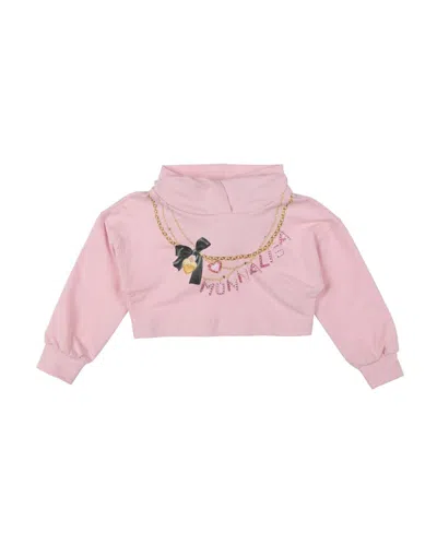 Monnalisa Babies'  Toddler Girl Sweatshirt Pink Size 4 Cotton, Elastane