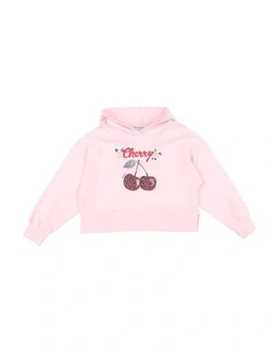 Monnalisa Babies'  Toddler Girl Sweatshirt Pink Size 5 Cotton, Elastane