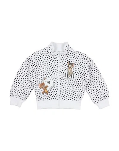 Monnalisa Babies'  Toddler Girl Sweatshirt White Size 5 Cotton, Elastane