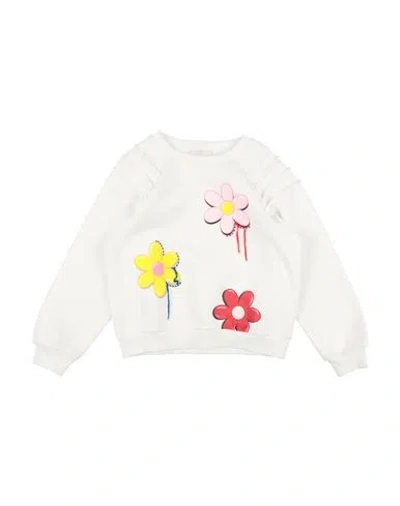 Monnalisa Babies'  Toddler Girl Sweatshirt White Size 6 Cotton, Polyester