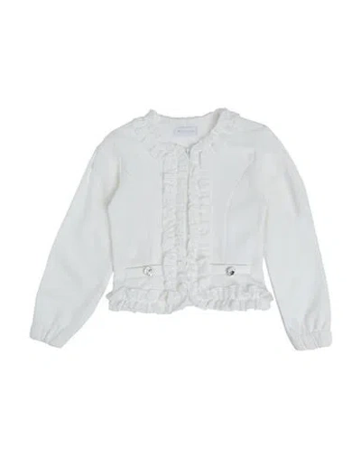 Monnalisa Babies'  Toddler Girl Sweatshirt White Size 6 Cotton, Polyester