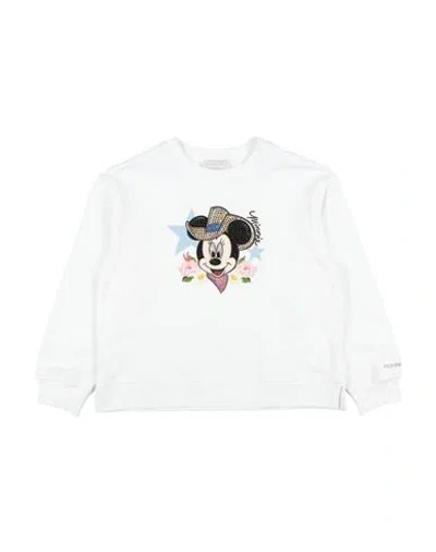 Monnalisa Babies'  Toddler Girl Sweatshirt White Size 7 Cotton, Elastane