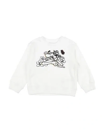 Monnalisa Babies'  Toddler Girl Sweatshirt White Size 7 Cotton, Elastane