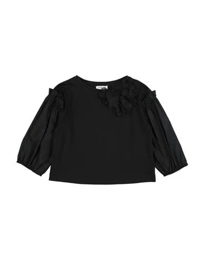 Monnalisa Babies'  Toddler Girl T-shirt Black Size 6 Cotton, Elastane