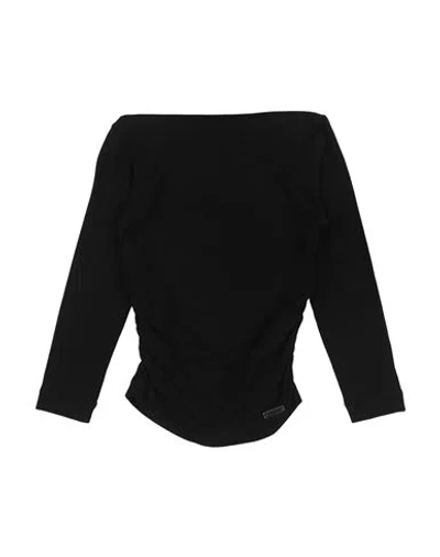 Monnalisa Babies'  Toddler Girl T-shirt Black Size 6 Viscose, Elastane