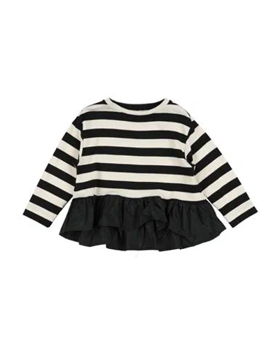 Monnalisa Babies'  Toddler Girl T-shirt Black Size 6 Viscose, Polyamide, Elastane, Polyester
