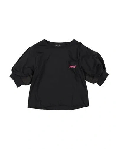 Monnalisa Babies'  Toddler Girl T-shirt Black Size 7 Cotton