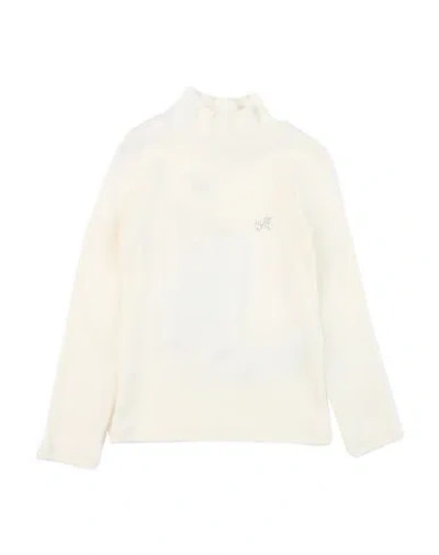 Monnalisa Babies'  Toddler Girl T-shirt Cream Size 7 Viscose, Elastane In White