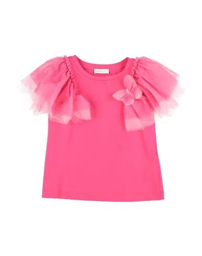 Monnalisa Babies'  Toddler Girl T-shirt Fuchsia Size 5 Cotton, Elastane, Polyamide In Pink