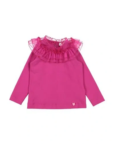 Monnalisa Babies'  Toddler Girl T-shirt Fuchsia Size 6 Cotton, Elastane, Polyamide In Pink