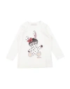 Monnalisa Toddler Girl T-shirt Ivory Size 6 Cotton, Elastane