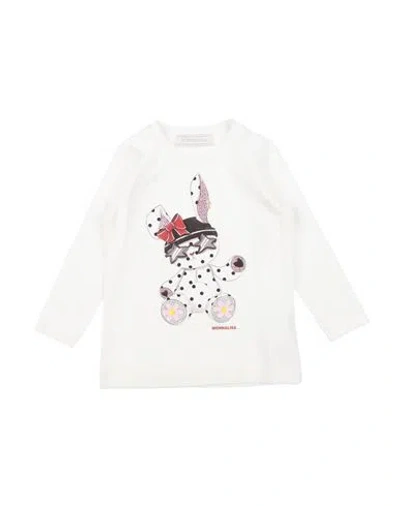 Monnalisa Babies'  Toddler Girl T-shirt Ivory Size 6 Cotton, Elastane In White