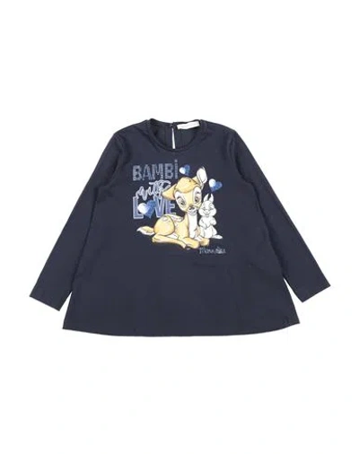 Monnalisa Babies'  Toddler Girl T-shirt Midnight Blue Size 7 Cotton