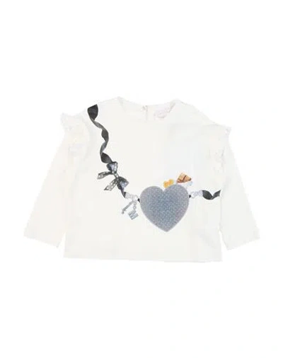 Monnalisa Babies'  Toddler Girl T-shirt Off White Size 6 Cotton